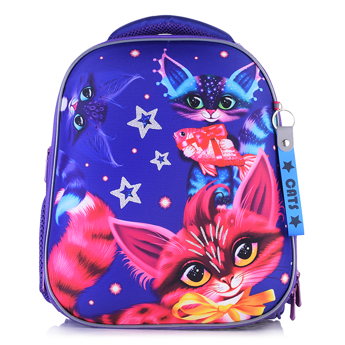 Рюкзак каркасный "Волшебные коты" формованный из полимеров, материал: нейлон, полиэстер, полно Рюкзак каркасный "Волшебные коты" формованный из полимеров, материал: нейлон, полиэстер, полно