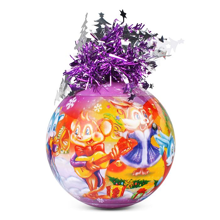 Шар пластиковый 85мм "Рождественский" (Квартет) Шар пластиковый 85мм "Рождественский" (Квартет)