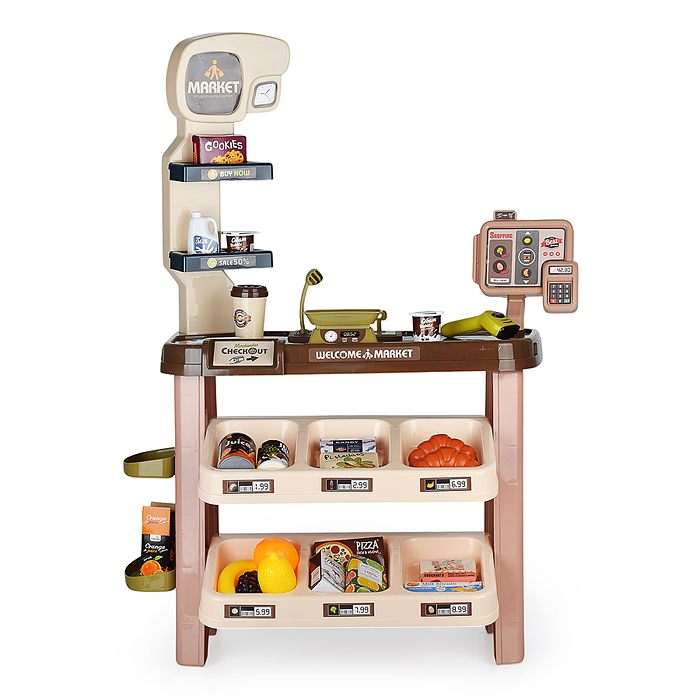 Игровой набор супермаркет 668-113 "Эконом" (58 предметов) в коробке
