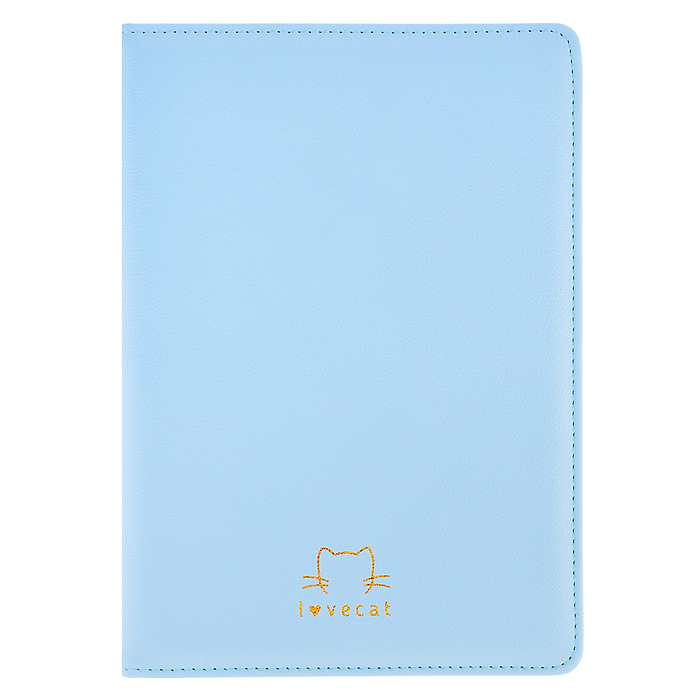 Ежедневник недатированный "I Love Cat!" A5, 272 стр, кремовая бумага 70 г/м², голубой