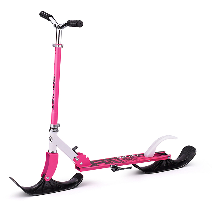 Фото к товару Самокат-снегокат R0181.PK с изогнутой ручкой (розовый) Самокат-снегокат R0181.PK с изогнутой ручкой (розовый)
