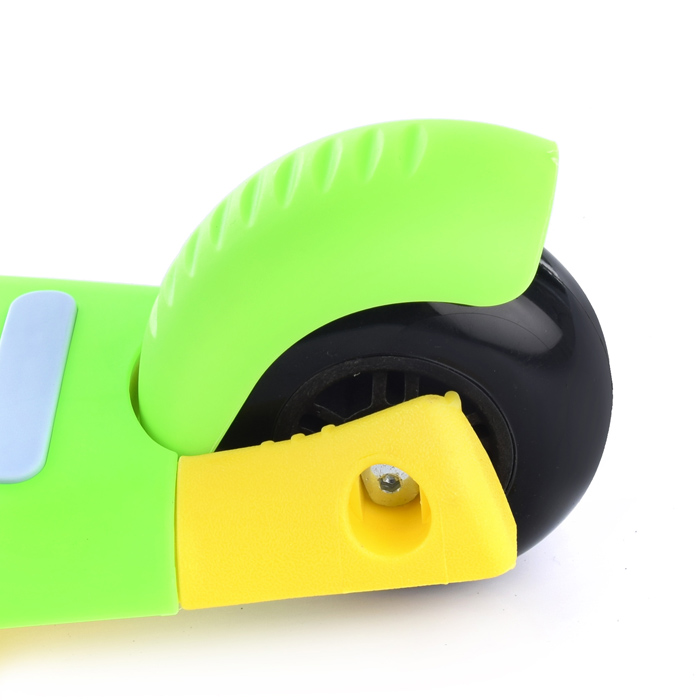 Самокат U038260Y 3-х кол., зелёный, светящиеся колёса, PU, ABEC 7, в коробке