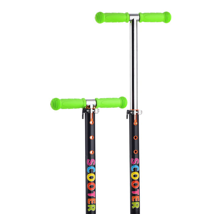 Самокат U038260Y 3-х кол., зелёный, светящиеся колёса, PU, ABEC 7, в коробке