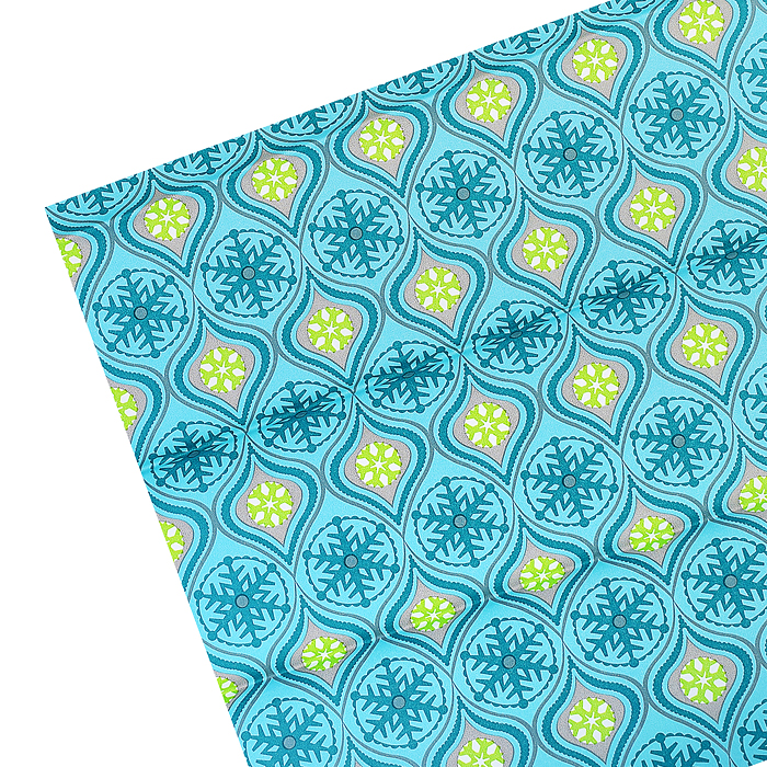 Бумага тишью c орнаментом "Узор на голубом фоне" 50x70 см, 17 г/м², 5 л, пластиковый пакет Бумага тишью c орнаментом "Узор на голубом фоне" 50x70 см, 17 г/м², 5 л, пластиковый пакет