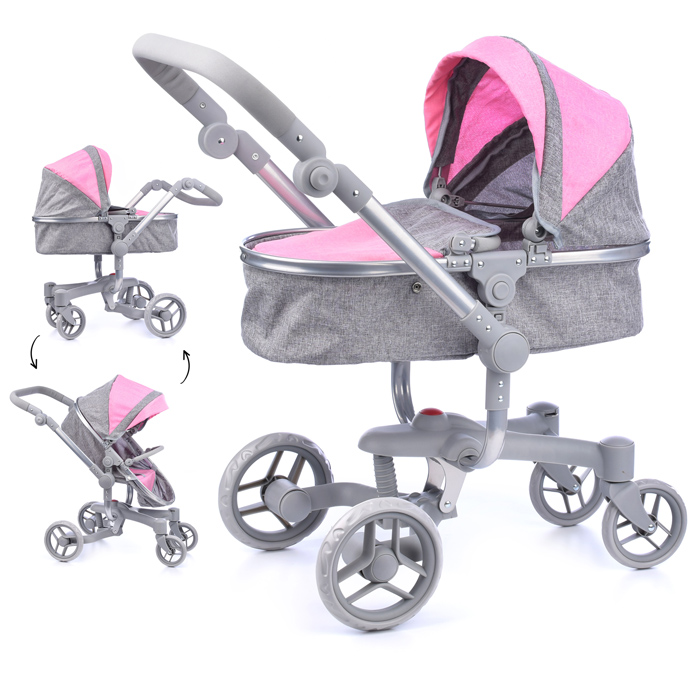 Коляска для кукол 9694 металлическая, 2в1, в коробке Коляска для кукол 9694 металлическая, 2в1, в коробке