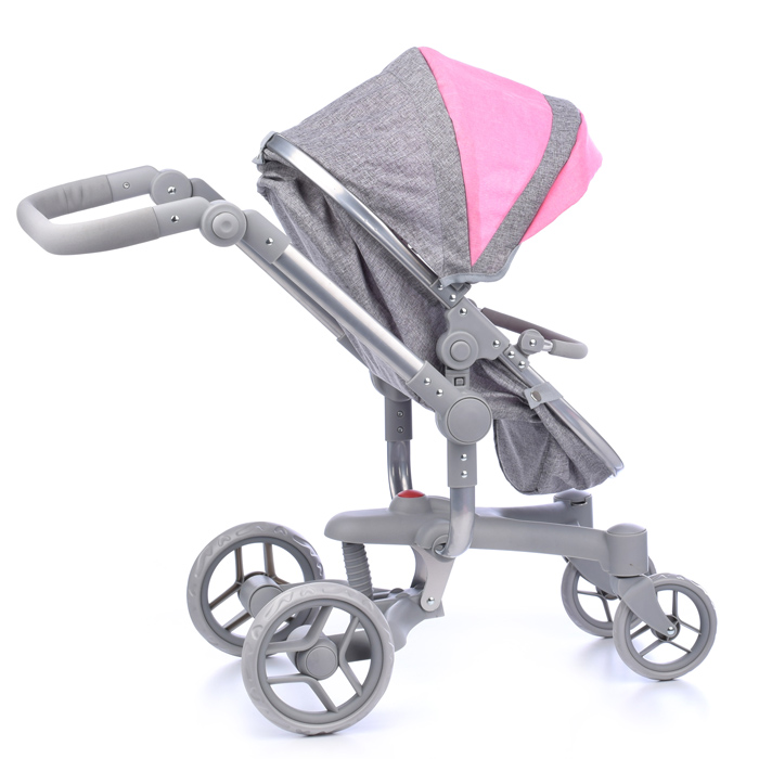 Коляска для кукол 9694 металлическая, 2в1, в коробке