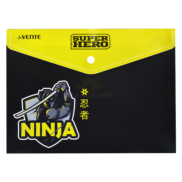 Фото к товару Папка-конверт на кнопке "SuperHero" A5 (240x180 мм) 180 мкм, непрозрачная с рисунком, индив Папка-конверт на кнопке "SuperHero" A5 (240x180 мм) 180 мкм, непрозрачная с рисунком, индив