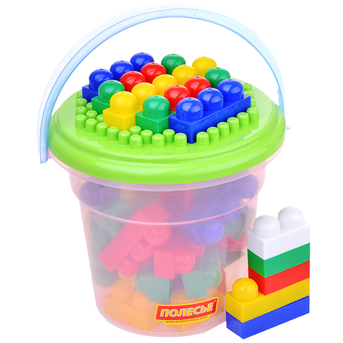 Конструктор Юниор (57) в ведре Макси с крышкой Конструктор Юниор (57) в ведре Макси с крышкой