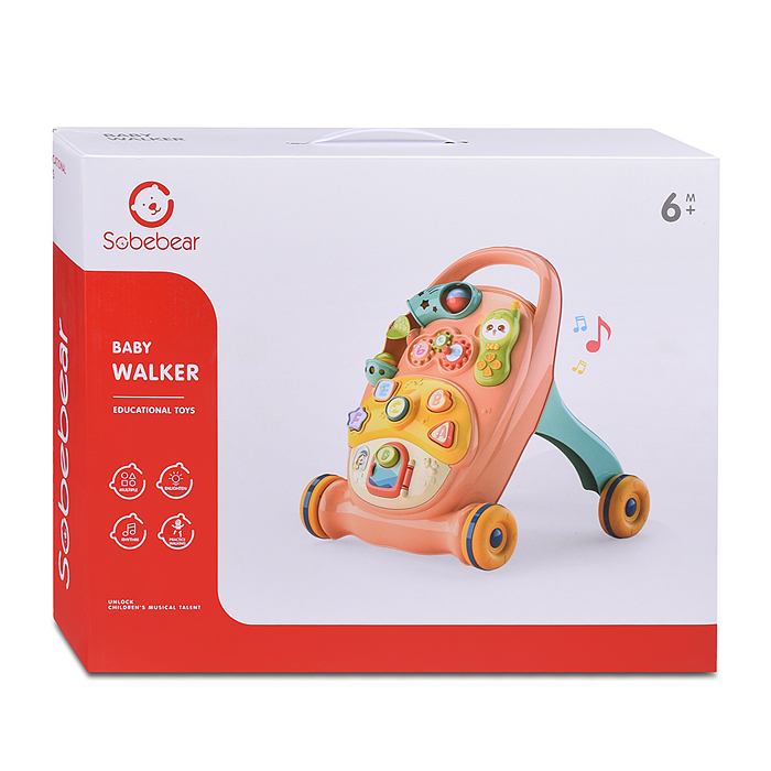 Фото к товару Ходунки YL1055-1 "Маленькие радости" с игровым центром, в коробке Ходунки YL1055-1 "Маленькие радости" с игровым центром, в коробке