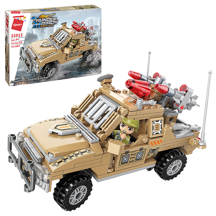 Конструктор 22012 "Военный джип" (281 дет.) Конструктор 22012 "Военный джип" (281 дет.)