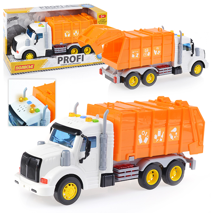Автомобиль с цистерной "Профи" инерционный (со светом и звуком) оранжевый Автомобиль с цистерной "Профи" инерционный (со светом и звуком) оранжевый