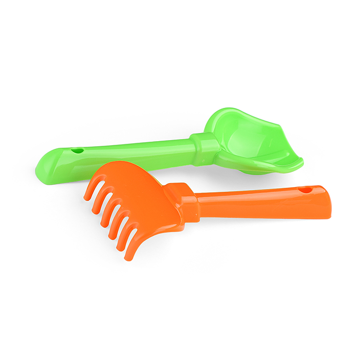 Фото к товару Набор №26: ведро малое, ситечко-цветок, совок №2, грабельки №2, 3 формочки Набор №26: ведро малое, ситечко-цветок, совок №2, грабельки №2, 3 формочки