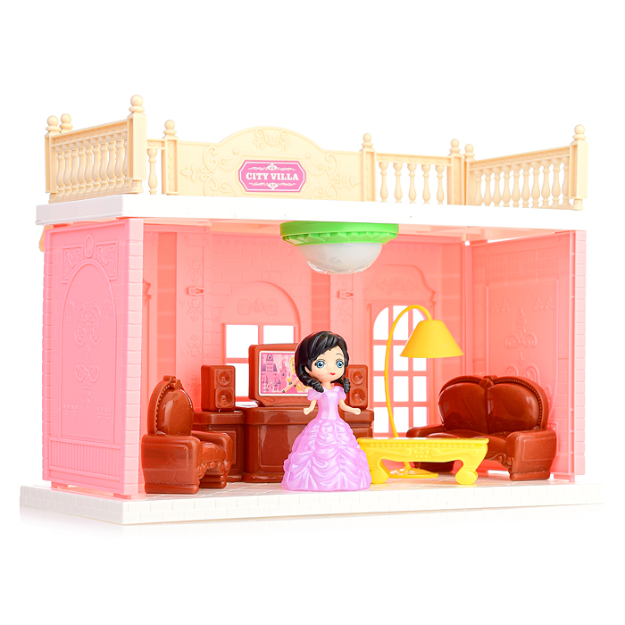 Фото к товару Дом для кукол JRD967-64B "Летний домик" в коробке Дом для кукол JRD967-64B "Летний домик" в коробке