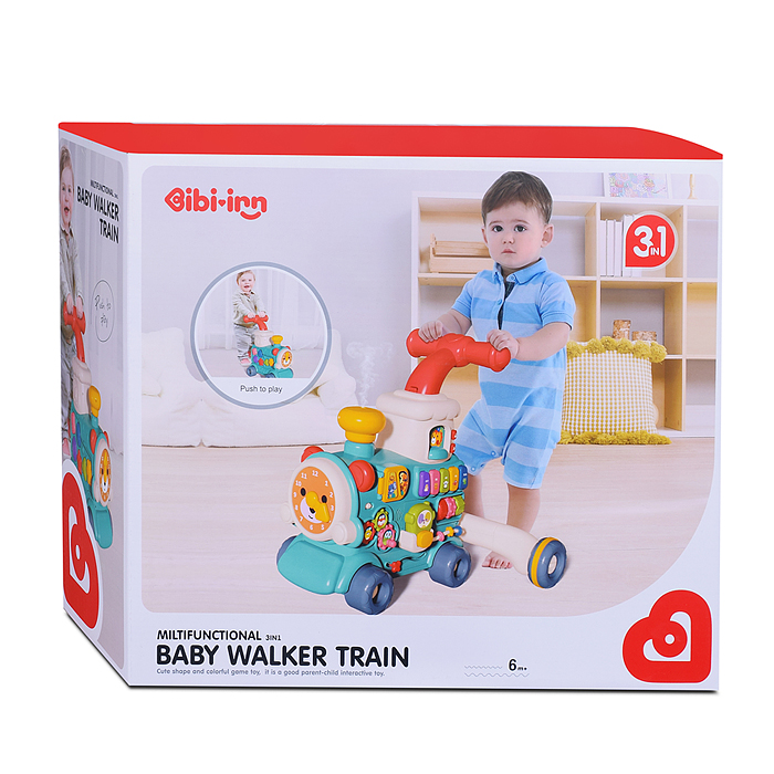 Каталка 6062 "Умный паровозик-1" в коробке