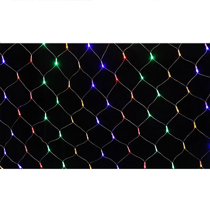 Фото к товару Электрогирлянда Сетка 1,5*1,5 м, 120 ламп, цветная Электрогирлянда Сетка 1,5*1,5 м, 120 ламп, цветная
