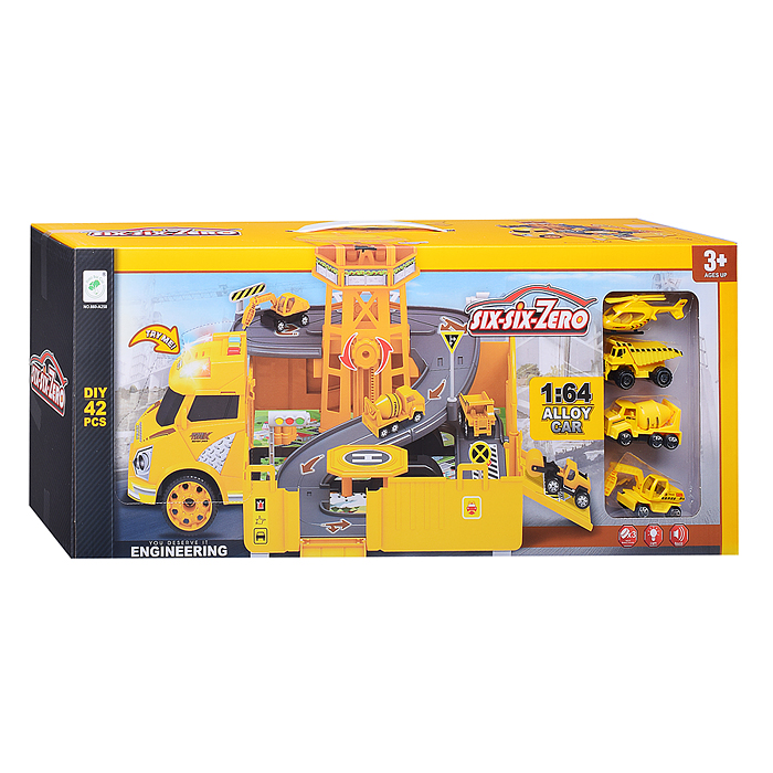 Парковка-машина 660-A258 "Строительная служба" в коробке