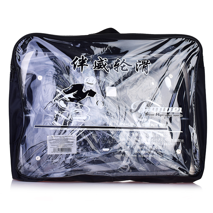 Фото к товару Коньки 00-3102 (размер М35-38) черные-белые, в сумке Коньки 00-3102 (размер М35-38) черные-белые, в сумке