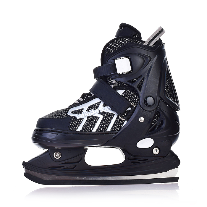 Фото к товару Коньки 00-3102 (размер М35-38) черные-белые, в сумке Коньки 00-3102 (размер М35-38) черные-белые, в сумке
