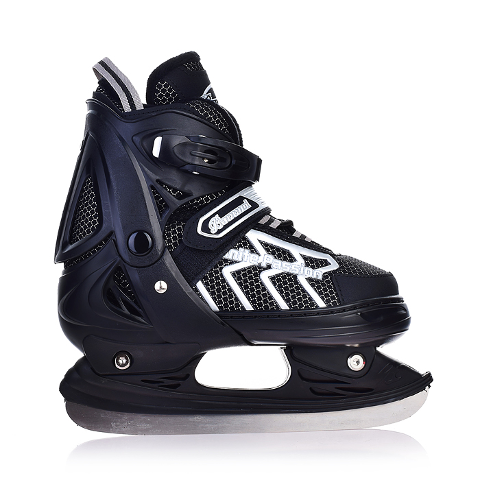 Фото к товару Коньки 00-3102 (размер М35-38) черные-белые, в сумке Коньки 00-3102 (размер М35-38) черные-белые, в сумке