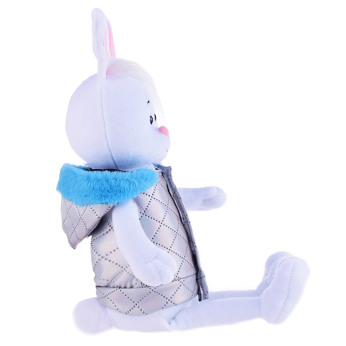 Зайчик Зефир, в жилетке, 25см
