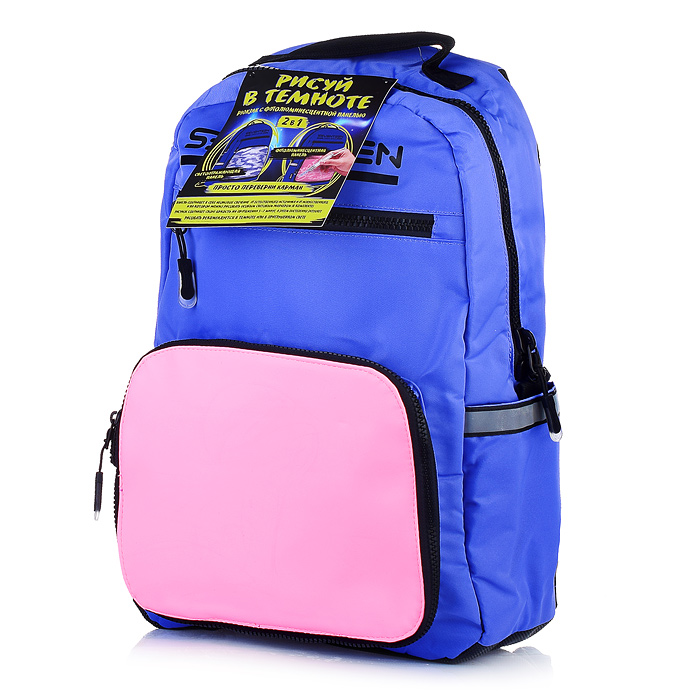 Фото к товару Рюкзак с люминисцентной панелью. Seventeen Фиолетовый неон Рюкзак с люминисцентной панелью. Seventeen Фиолетовый неон