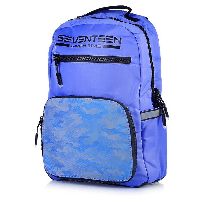 Фото к товару Рюкзак с люминисцентной панелью. Seventeen Фиолетовый неон Рюкзак с люминисцентной панелью. Seventeen Фиолетовый неон