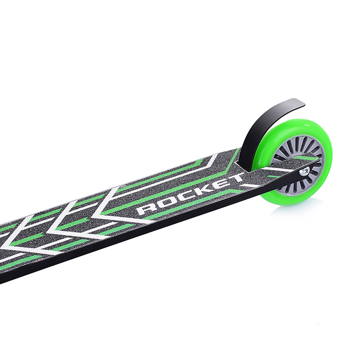 Фото к товару Самокат трюковый ROCKET,колеса PU/пластик 100 мм,ABEC 7, зелёный Самокат трюковый ROCKET,колеса PU/пластик 100 мм,ABEC 7, зелёный