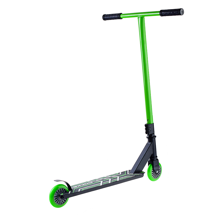 Фото к товару Самокат трюковый ROCKET,колеса PU/пластик 100 мм,ABEC 7, зелёный Самокат трюковый ROCKET,колеса PU/пластик 100 мм,ABEC 7, зелёный