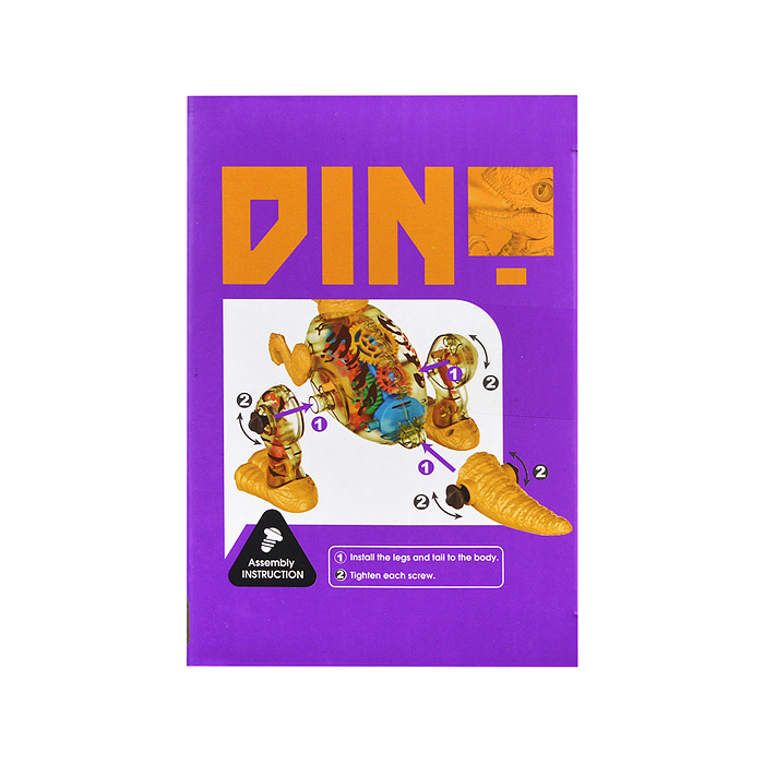 Конструктор динозавр M8018-64 "Юрский период" с отверткой, в коробке