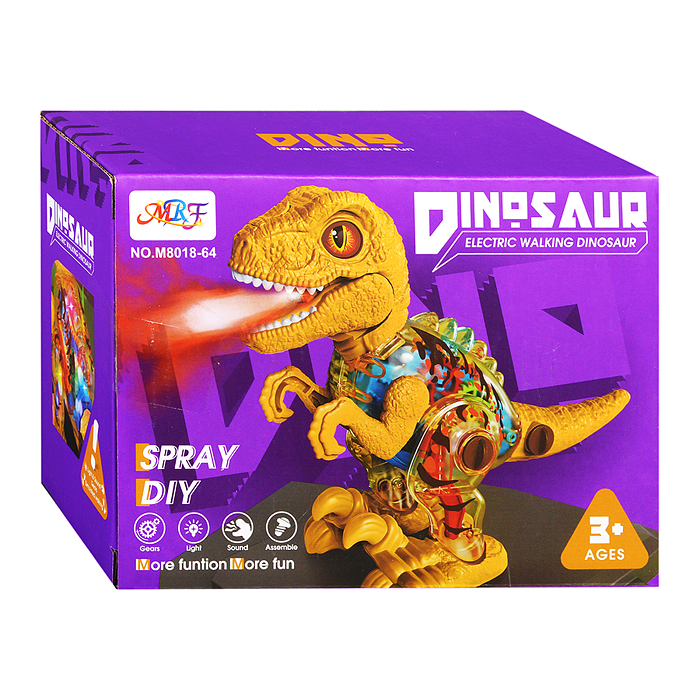 Конструктор динозавр M8018-64 "Юрский период" с отверткой, в коробке