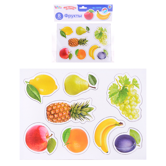 Магниты "Фрукты". Серия Магнитные истории (европодвес, 4х20шт) Магниты "Фрукты". Серия Магнитные истории (европодвес, 4х20шт)