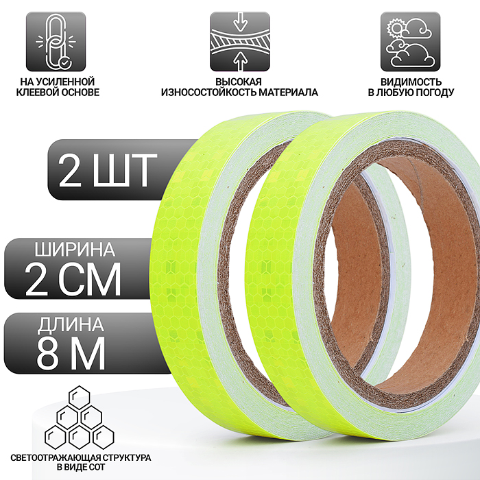 Светоотражающая лента самоклеющаяся 2см*8м Светоотражающая лента самоклеющаяся 2см*8м