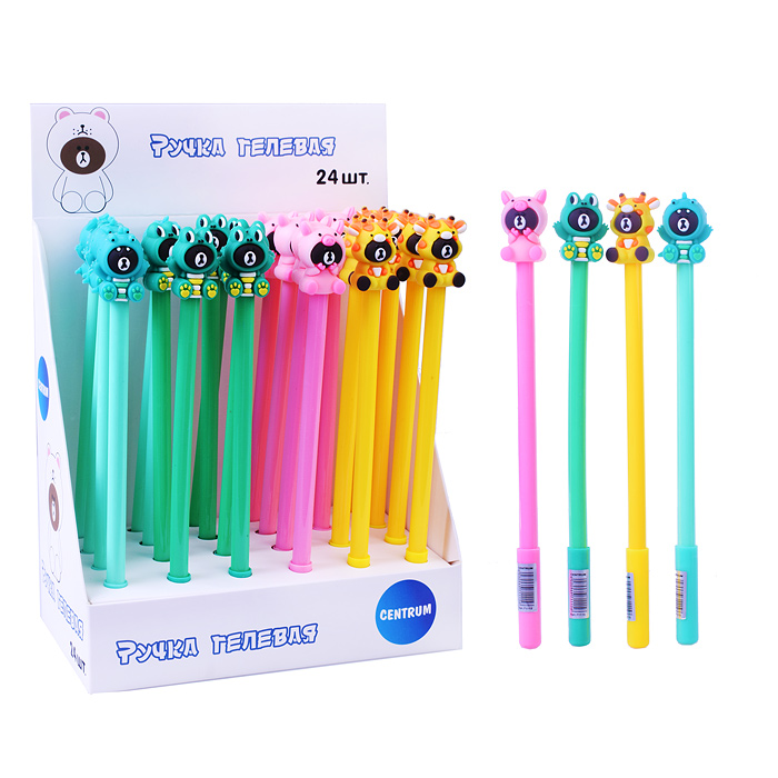 Ручка гелевая "Мишки" 0,5 мм. синие чернила (ассорти) Ручка гелевая "Мишки" 0,5 мм. синие чернила (ассорти)