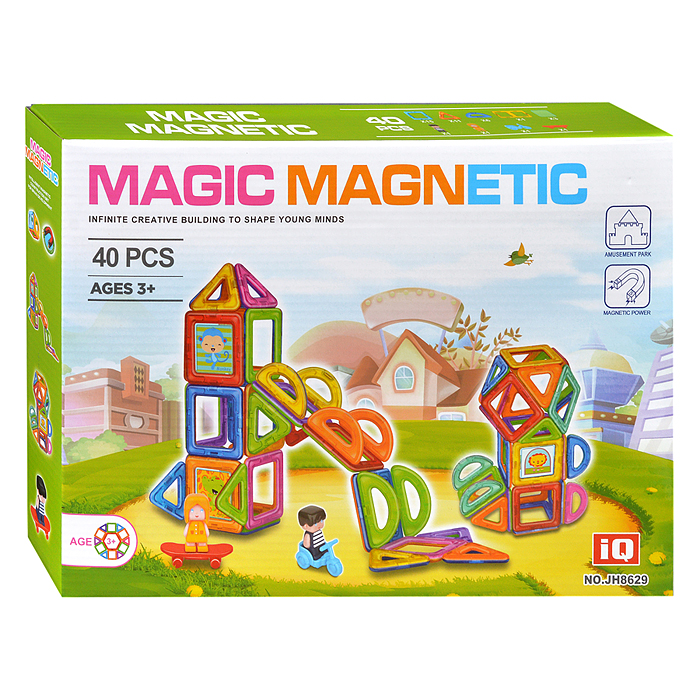 Конструктор магнитный JH8629 "Геометрия" (40 дет.) в коробке