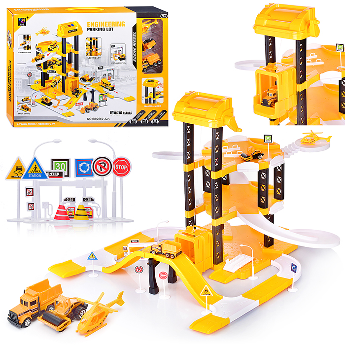 Парковка BBQ550-32B "Строительная техника" в коробке Парковка BBQ550-32B "Строительная техника" в коробке