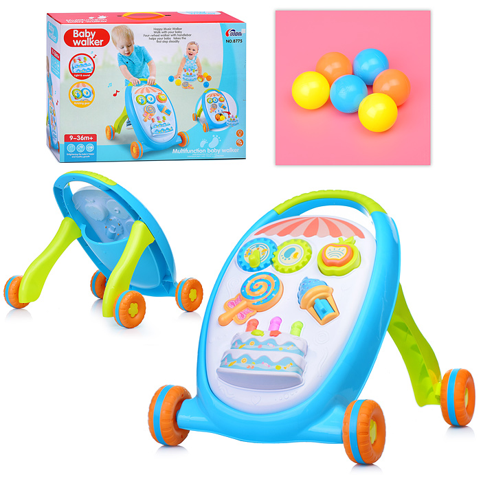 Ходунки 8775 "Сладкая жизнь", с шариками, свет, звук Ходунки 8775 "Сладкая жизнь", с шариками, свет, звук