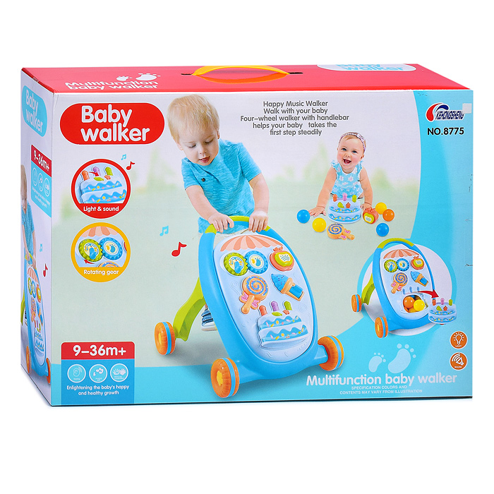 Фото к товару Ходунки 8775 "Сладкая жизнь", с шариками, свет, звук Ходунки 8775 "Сладкая жизнь", с шариками, свет, звук