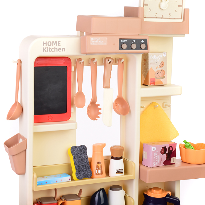 Фото к товару Игровой набор 889-232 "Кухонный гарнитур" бежевый 74 предмета (свет, звук, пар, слив воды) в коробке Игровой набор 889-232 "Кухонный гарнитур" бежевый 74 предмета (свет, звук, пар, слив воды) в коробке