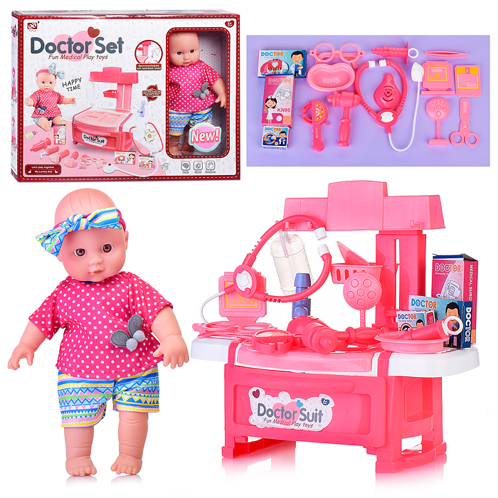 Игровой набор доктор 8830A-1 "Учусь лечить" в коробке Игровой набор доктор 8830A-1 "Учусь лечить" в коробке