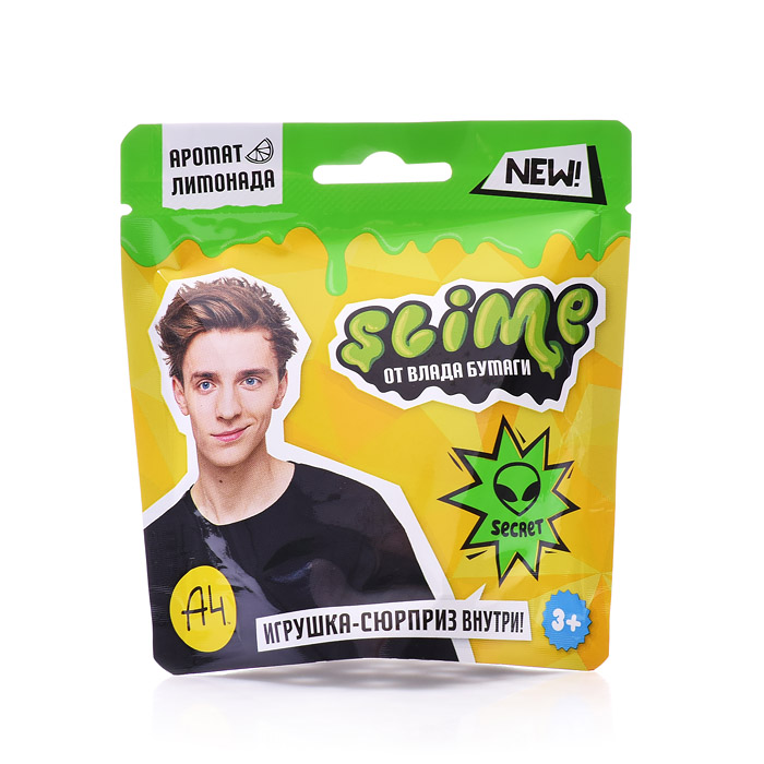 Игрушка для детей slime, зеленый, 80 г. Влад А4 Игрушка для детей slime, зеленый, 80 г. Влад А4