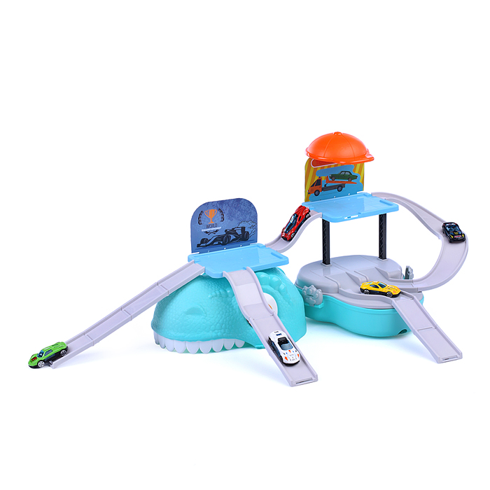 Фото к товару Автотрек 6625 "Дино: хранитель машин" (бирюзовый) в коробке Автотрек 6625 "Дино: хранитель машин" (бирюзовый) в коробке