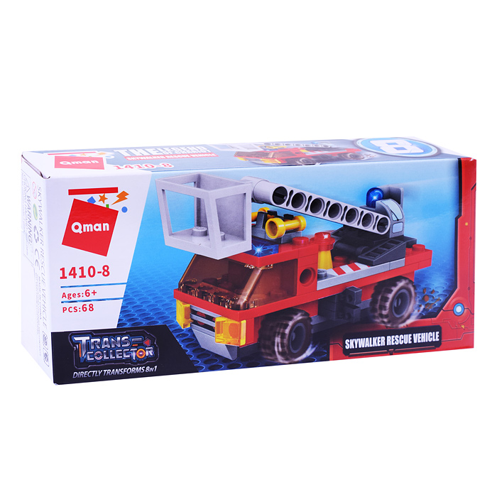 Конструктор 1410 "Пожарный транспорт" (ассорти) в коробке