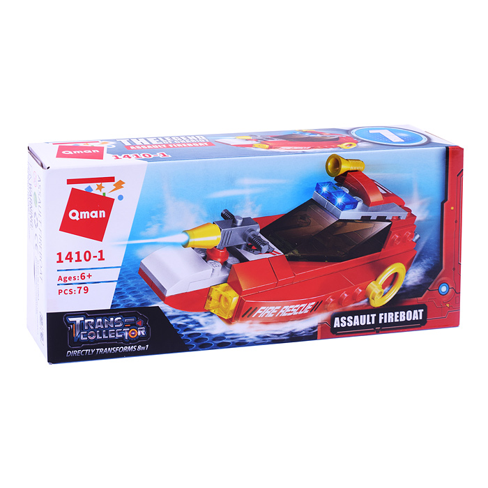 Конструктор 1410 "Пожарный транспорт" (ассорти) в коробке