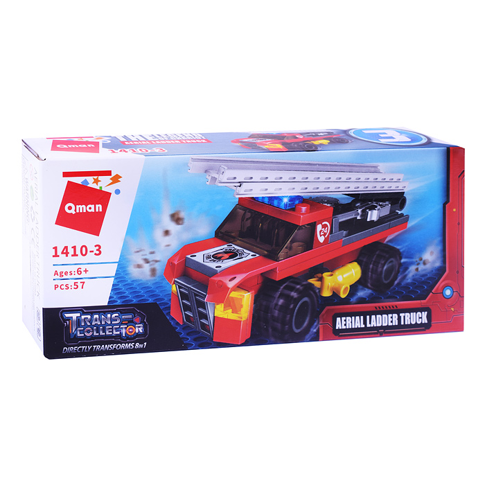 Конструктор 1410 "Пожарный транспорт" (ассорти) в коробке