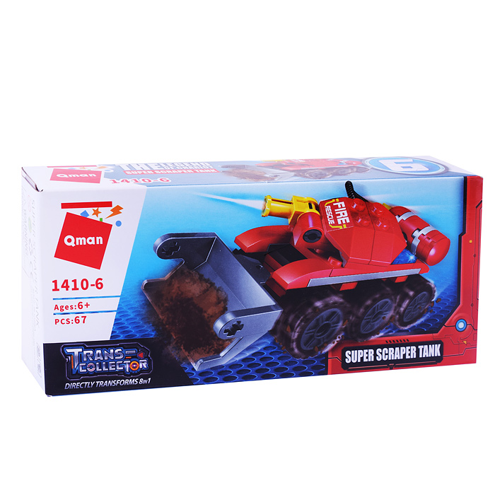 Конструктор 1410 "Пожарный транспорт" (ассорти) в коробке