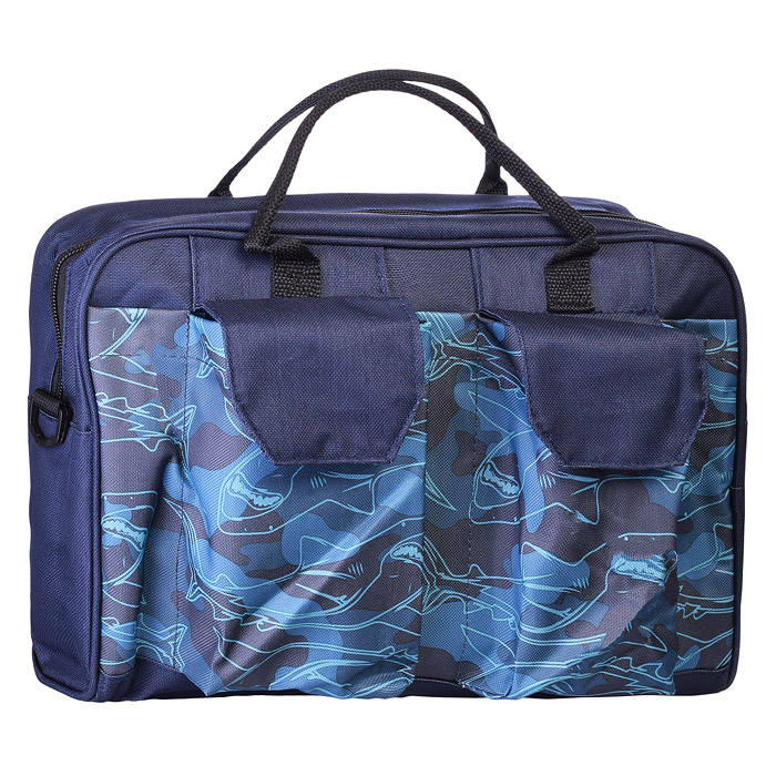 Сумка для дополнительных занятий "Shark" A4+ (35x28x10 см) 300 г, текстильная, с подкладом,