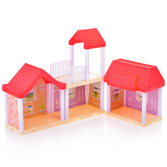 Фото к товару Домик для куклы 666-7S-1 "Сказочная вилла" на батарейках, в коробке Домик для куклы 666-7S-1 "Сказочная вилла" на батарейках, в коробке