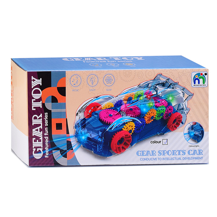 Фото к товару Машина 22136 "Радужные шестеренки" (свет, звук) в коробке Машина 22136 "Радужные шестеренки" (свет, звук) в коробке
