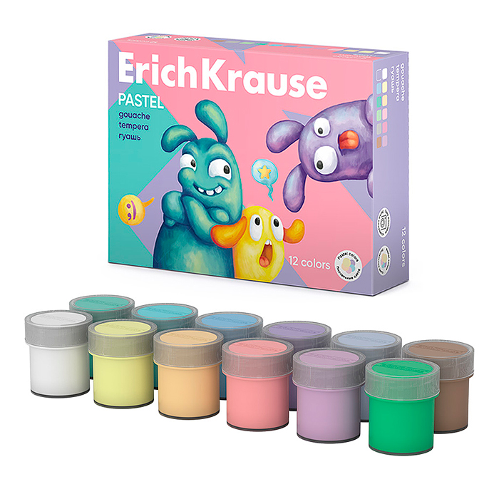 Гуашь "Jolly Friends Pastel" 12 цветов по 20 мл. Гуашь "Jolly Friends Pastel" 12 цветов по 20 мл.