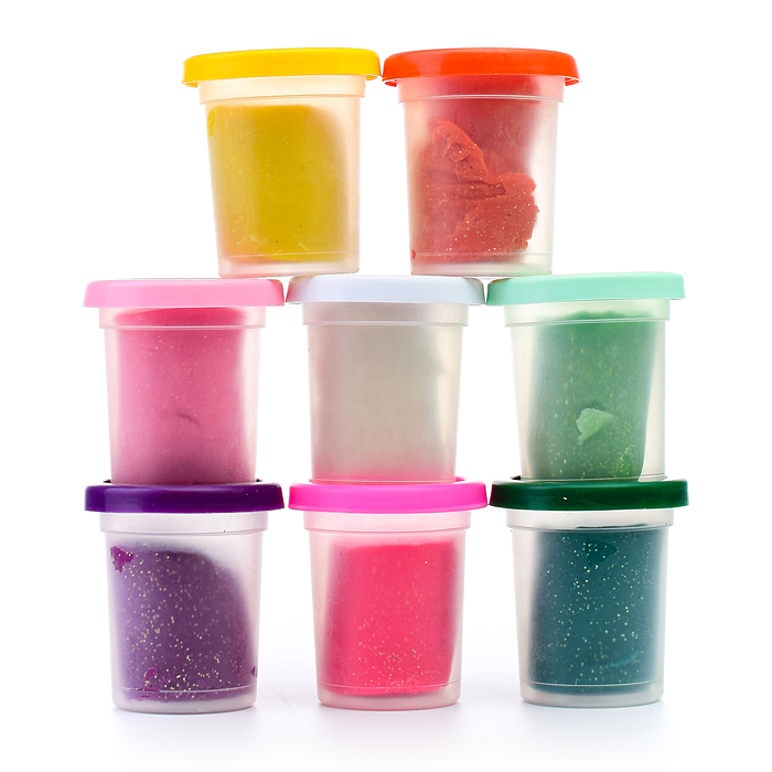 Фото к товару Набор для лепки "Тесто-пластилин с блестками" 8 цветов Набор для лепки "Тесто-пластилин с блестками" 8 цветов